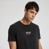 Enemy Step Hem T-Shirt Acid Black