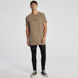 Enemy Step Hem T-Shirt Pigment Warm Taupe