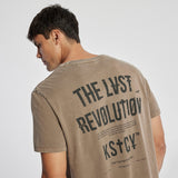 Enemy Step Hem T-Shirt Pigment Warm Taupe