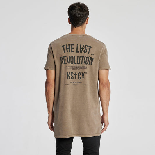 Enemy Step Hem T-Shirt Pigment Warm Taupe