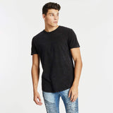Essential Dual Curved Hem T-Shirt Acid Black