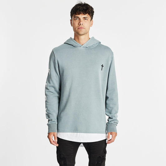 Exchange Cape Back Layered Hoodie Pigment Lead