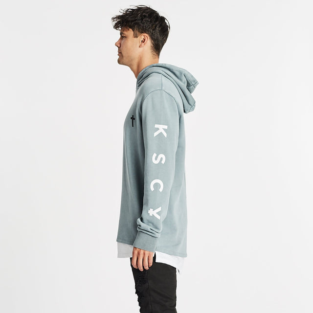 Exchange Cape Back Layered Hoodie Pigment Lead