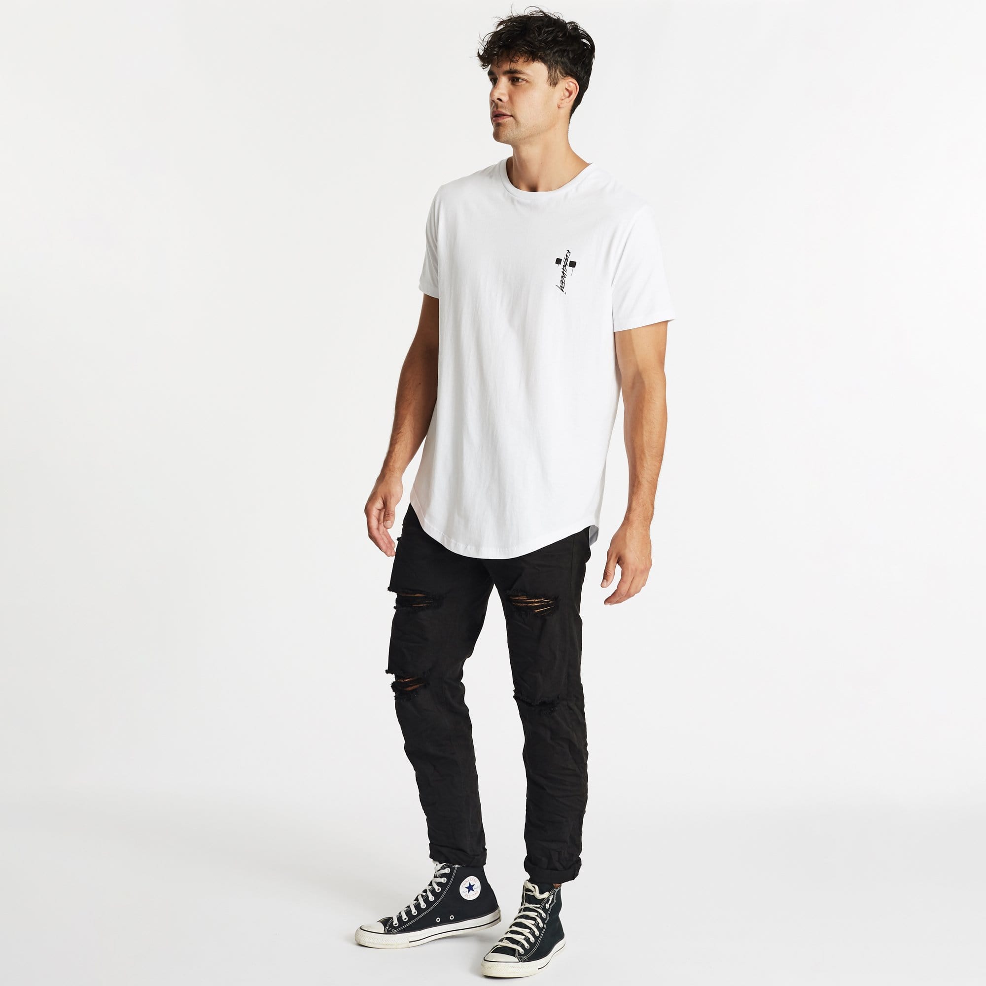 Exodus Dual Curved T-Shirt White