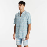 Faded Relaxed Shirt Blue Print