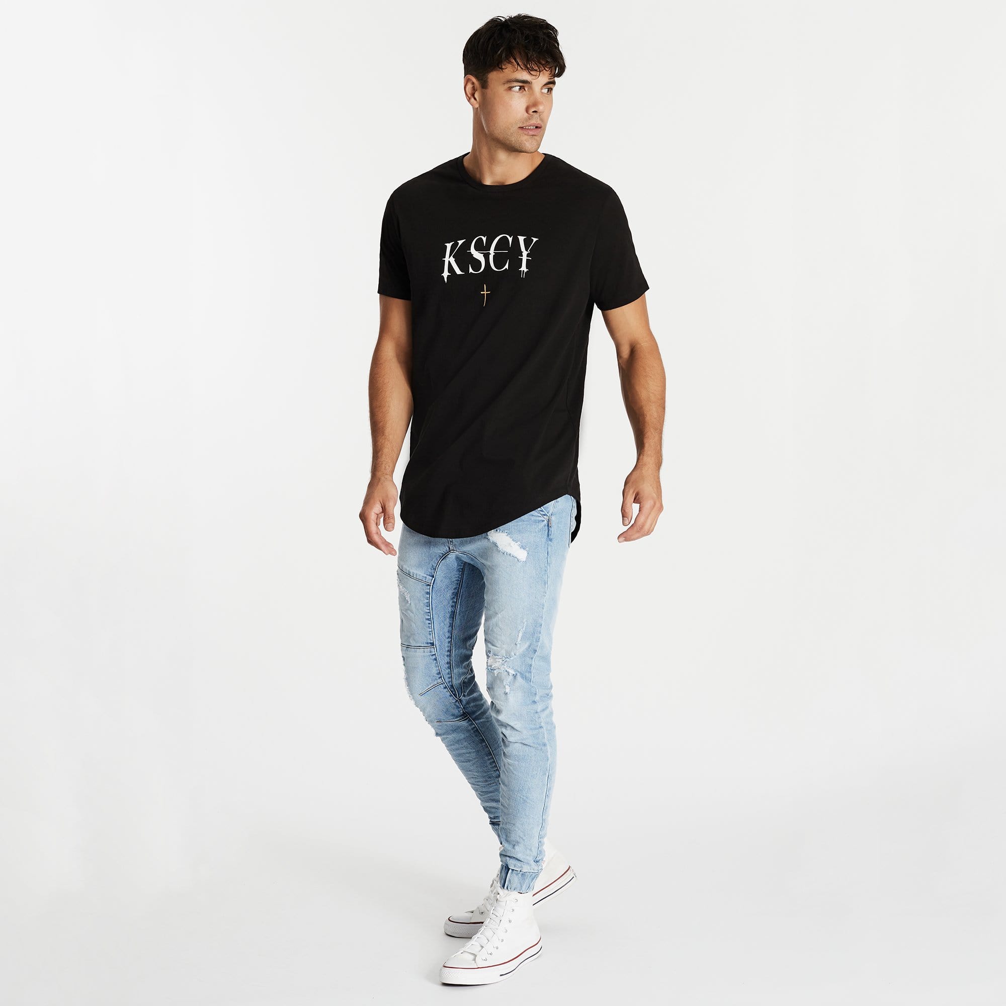 Findings Dual Curved T-Shirt Jet Black