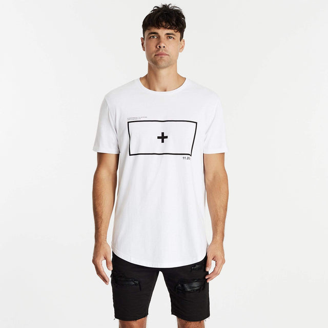 Freewill Dual Curved T-Shirt White