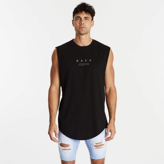Future Dual Curved Muscle Tee Jet Black