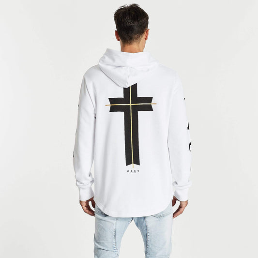 Glory Dual Curved Hoodie White