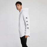 Grounded Dual Curved Hoodie White