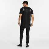 Habits Dual Curved T-Shirt Jet Black