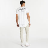 Habits Dual Curved T-Shirt White