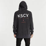 Helpless Step Hem Hoodie Pigment Asphalt