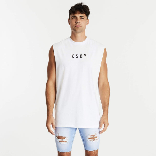 Higher Standard Muscle Tee White