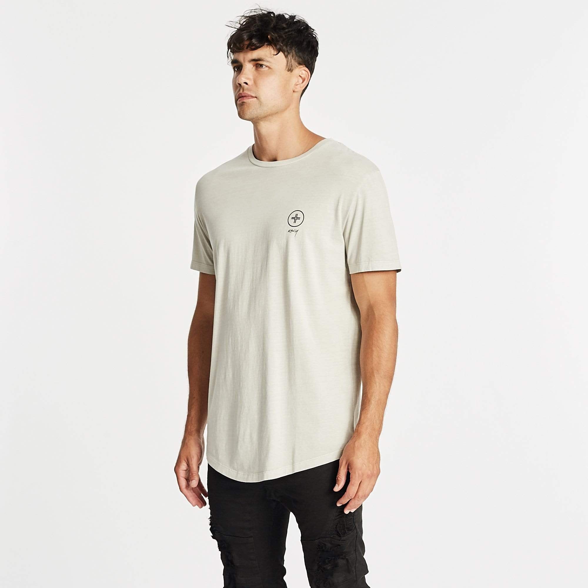 Highway Dual Curved T-Shirt Pigment Stone