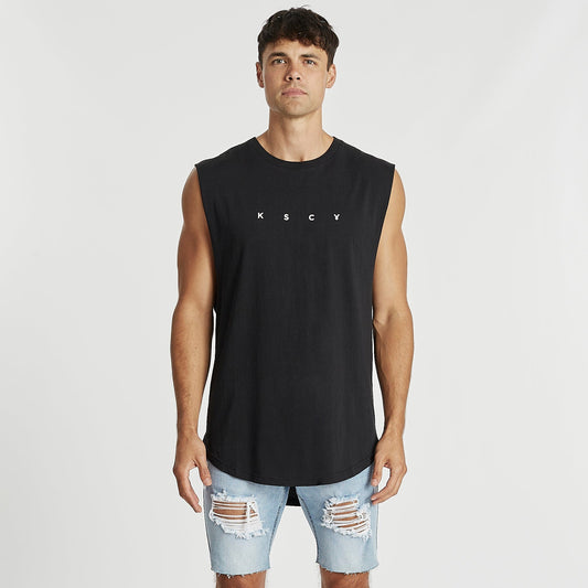 Hypocrit Dual Curved Muscle Tee Jet Black