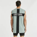 Join Step Hem Muscle Tee Slate Gray