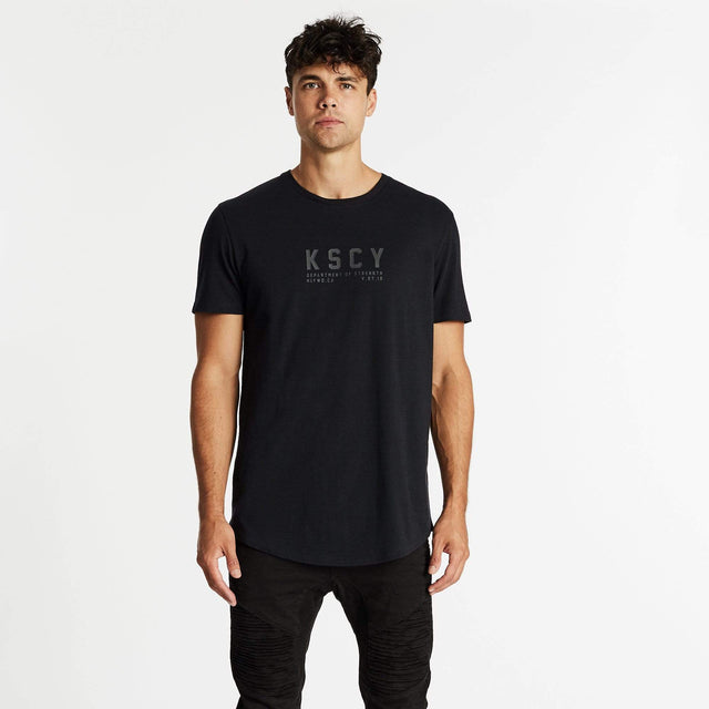Justice Dual Curved T-Shirt Jet Black