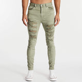 K1 Super Skinny Jeans Destroyed Lichen Green
