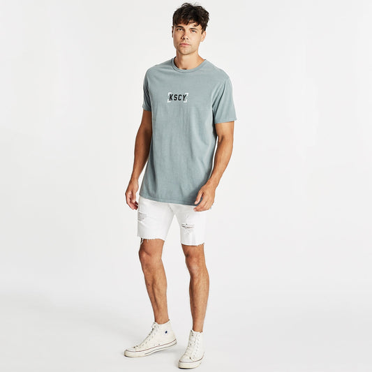Kinston Step Hem T-Shirt Pigment Lead