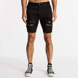 KS2 Denim Shorts Destroyed Black
