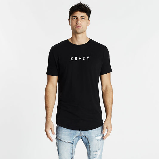 Laceration Dual Curved T-Shirt Jet Black
