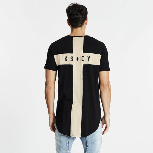 Laceration Dual Curved T-Shirt Jet Black