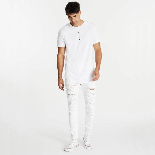 Lithium Dual Curved T-Shirt White