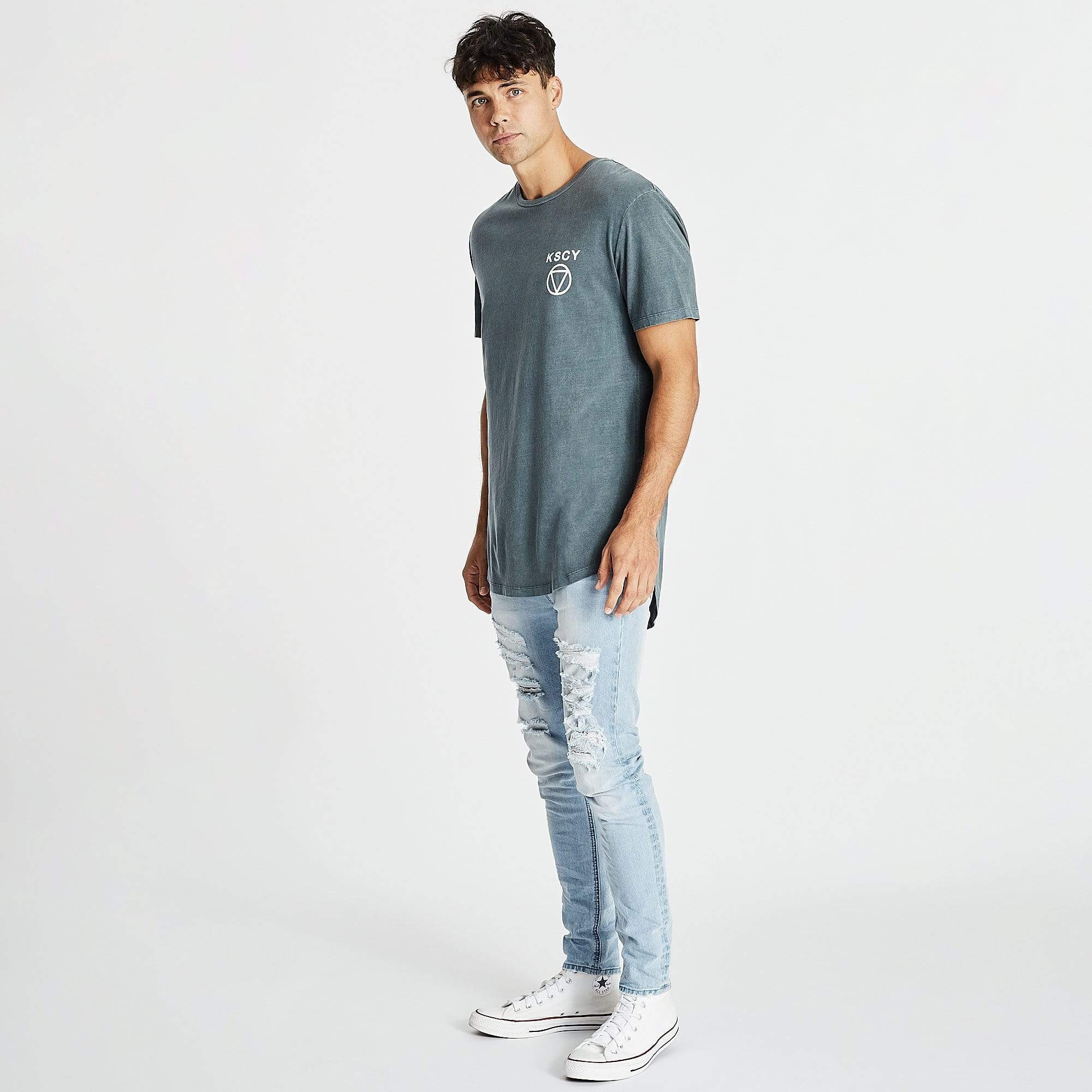 Lost Love Dual Curved T-Shirt Pigment Slate