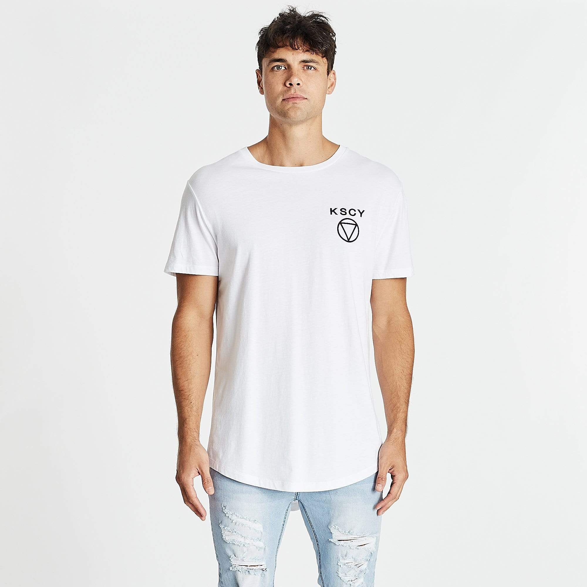 Lost Love Dual Curved T-Shirt White