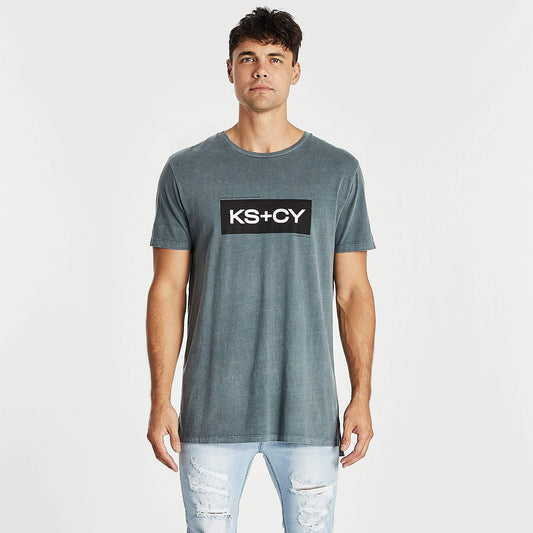 Machinery Step Hem T-Shirt Pigment Slate