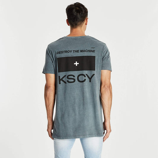 Machinery Step Hem T-Shirt Pigment Slate