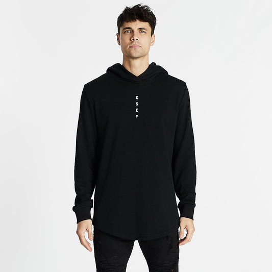 Matrix Dual Curved Hoodie Jet Black