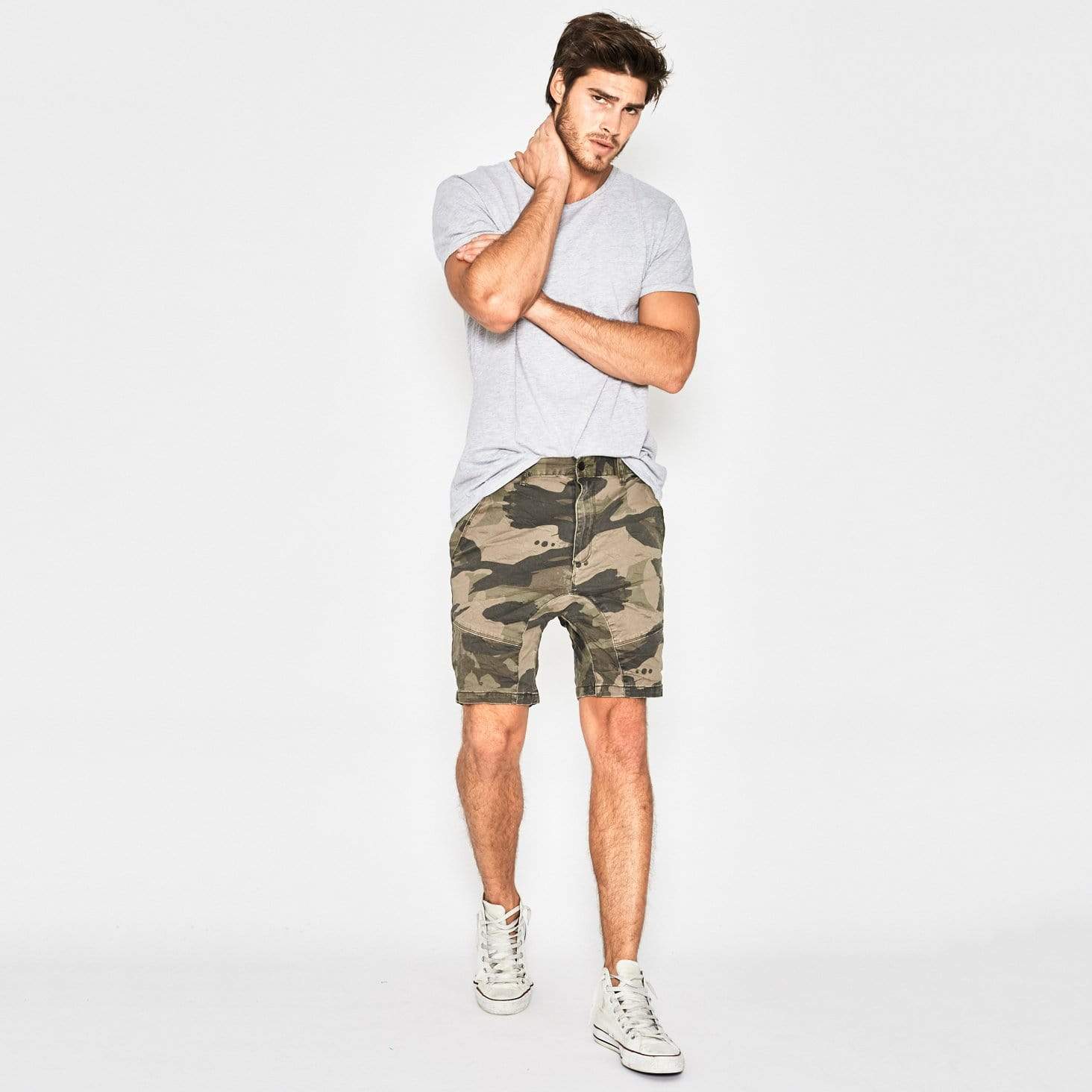 Messiah Denim Shorts Camo