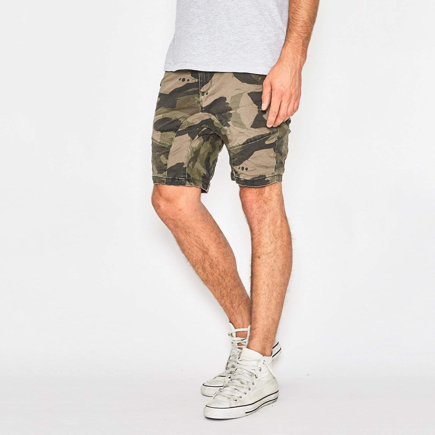 Messiah Denim Shorts Camo
