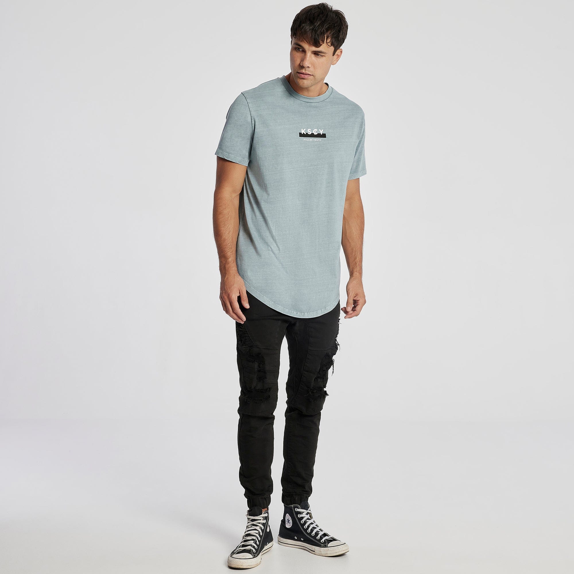 Miles Dual Curved T-Shirt Pigment Lead