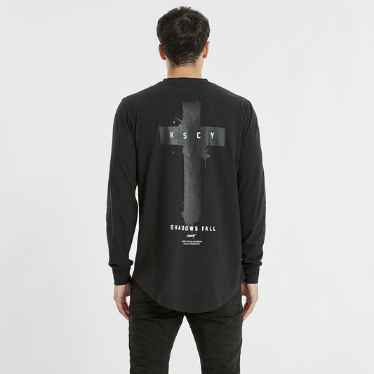Miramar Dual Curved Long Sleeve T-Shirt Jet Black