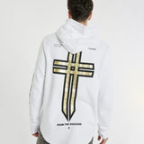 Montage Hooded Dual Curved Jumper White