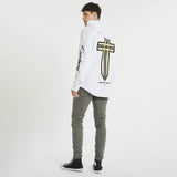 Montage Hooded Dual Curved Jumper White