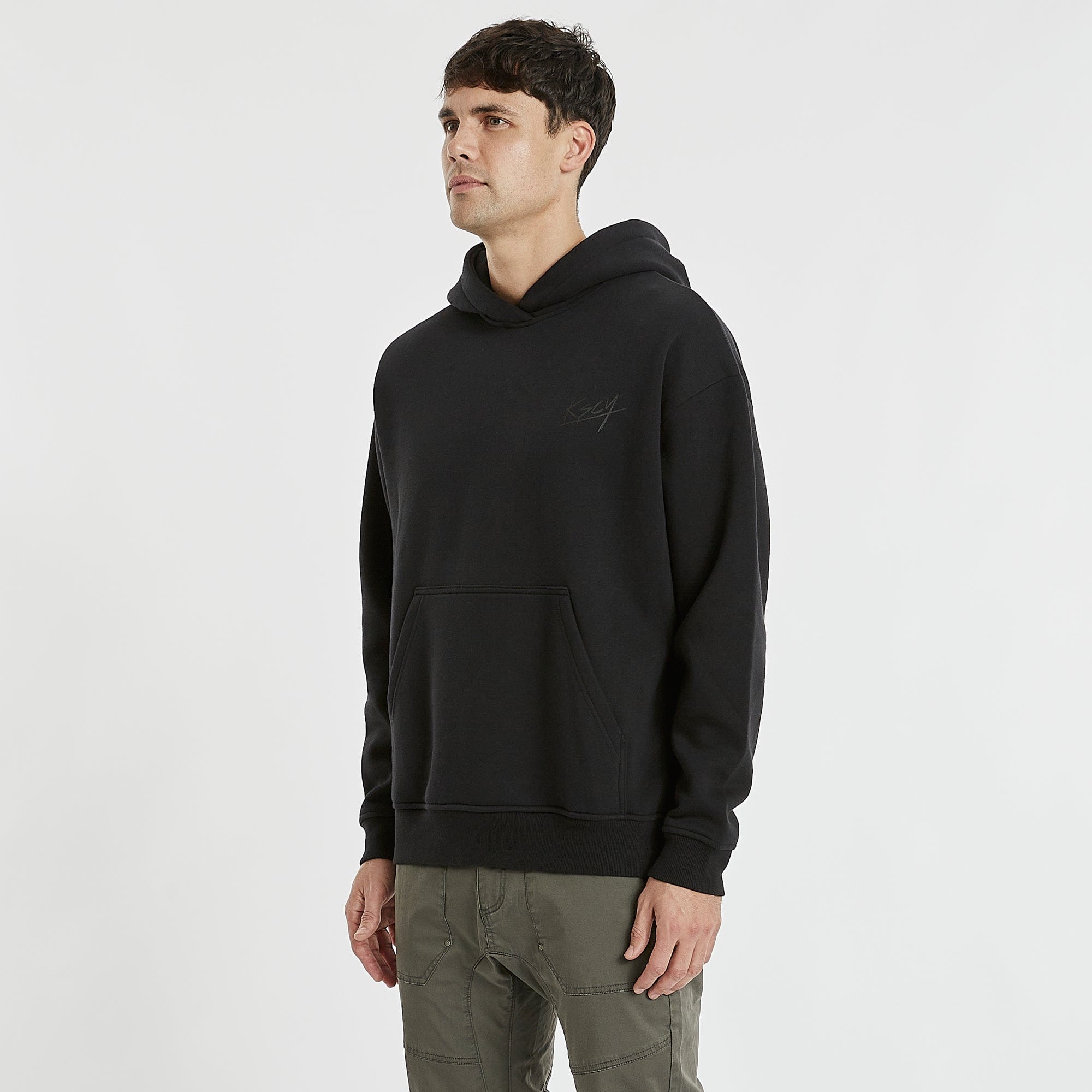 Montalvin Relaxed Hoodie Jet Black