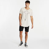Nameless Dual Curved V-Neck T-Shirt Acid Rock