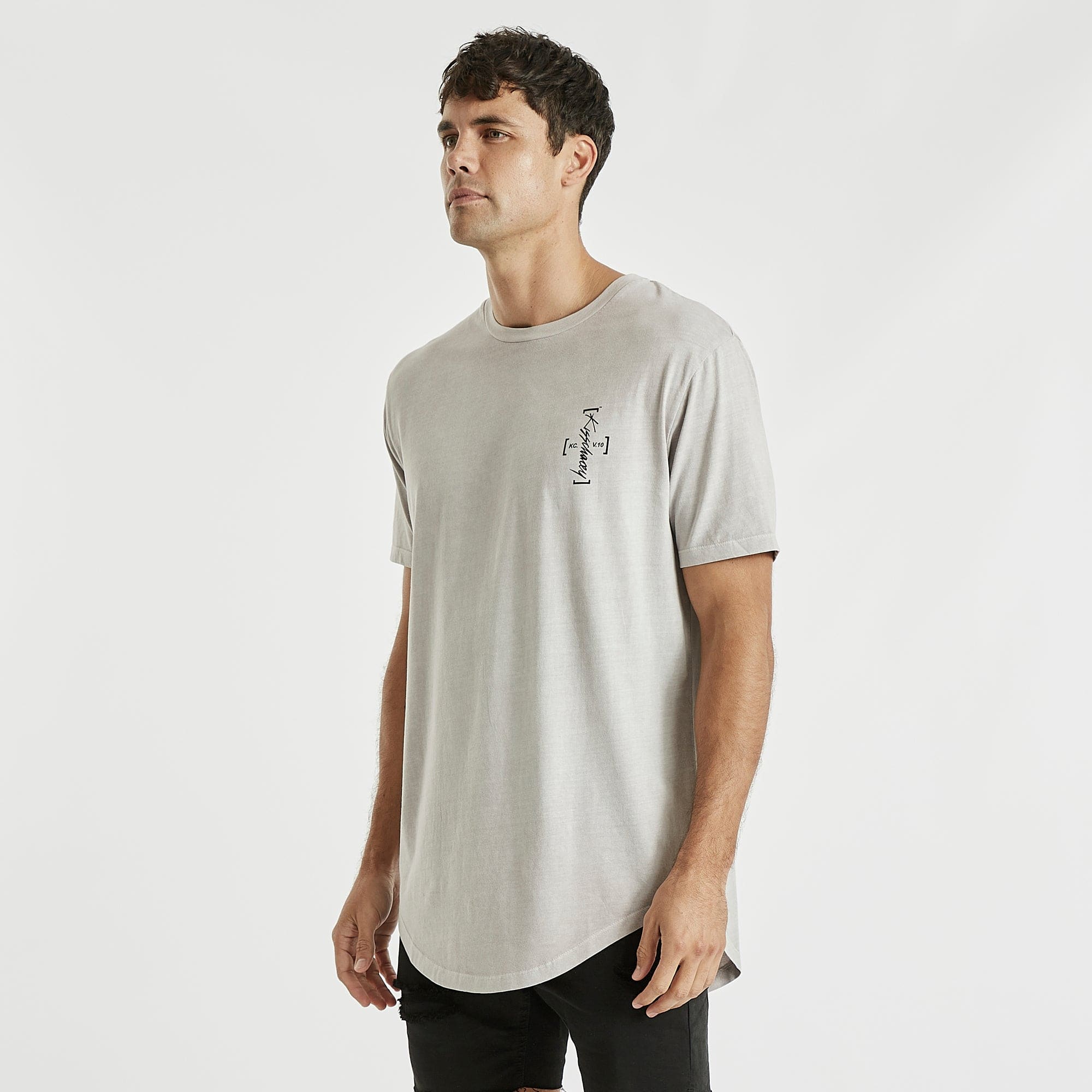 Overlords Dual Curved T-Shirt Pigment Cloud Grey