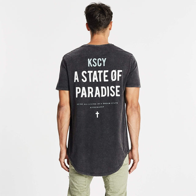 Paradise State Dual Curved T-Shirt Acid Black