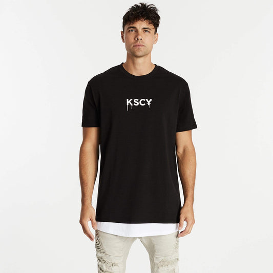 Paranoid Relaxed Layered T-Shirt Jet Black
