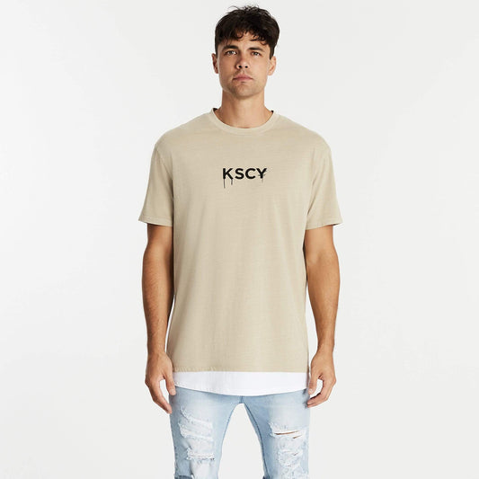 Paranoid Relaxed Layered T-Shirt Pigment Sand