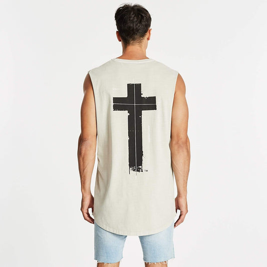 Plymouth Dual Curved Muscle Tee Pigment Stone