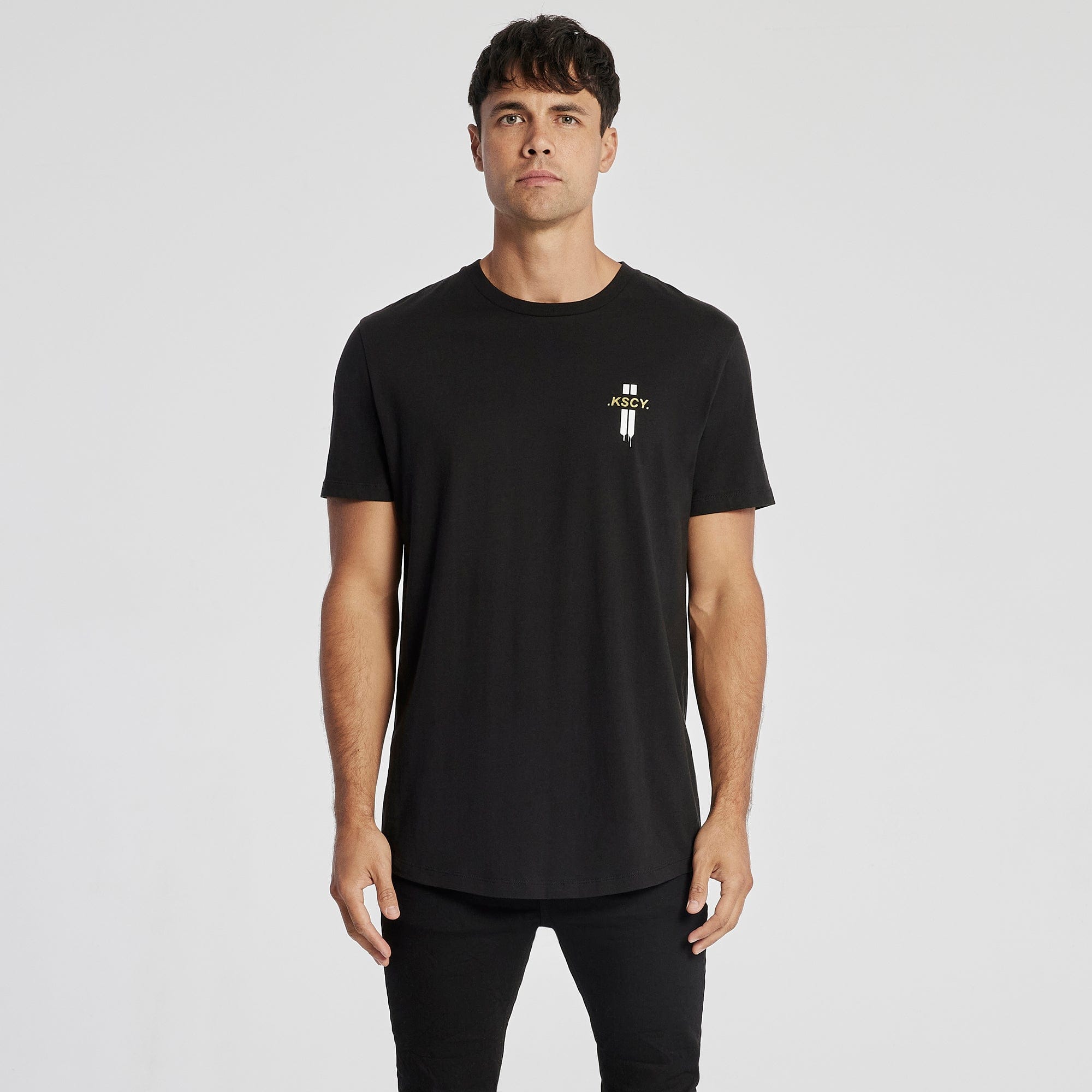 Precious Dual Curved T-Shirt Jet Black – Kiss Chacey