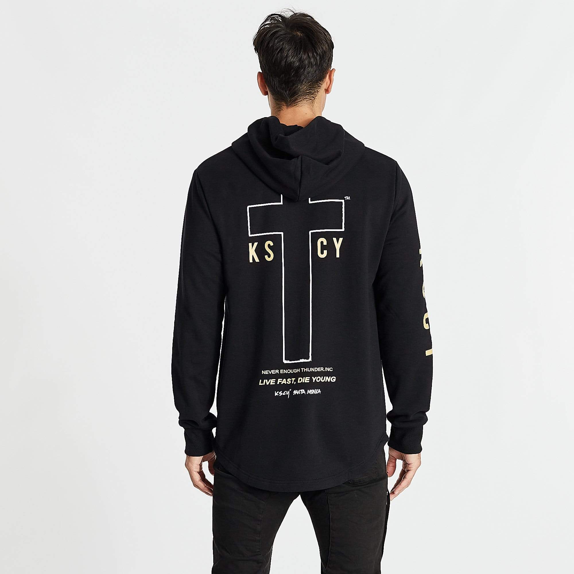 Prepared Dual Curved Hoodie Jet Black