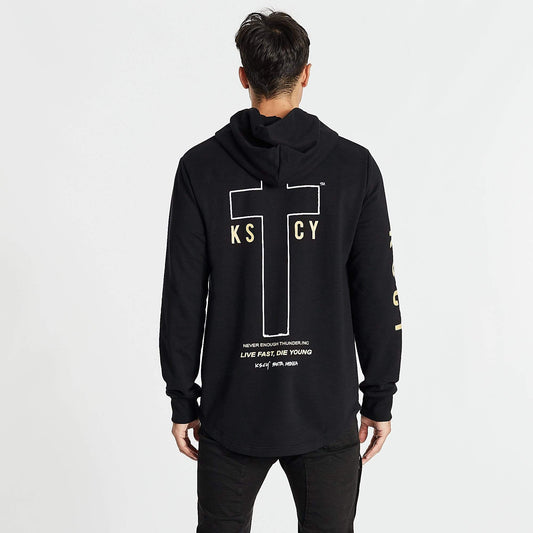 Prepared Dual Curved Hoodie Jet Black