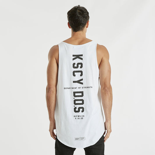 Pressure Dual Curved Tank Tee White